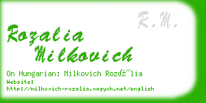 rozalia milkovich business card